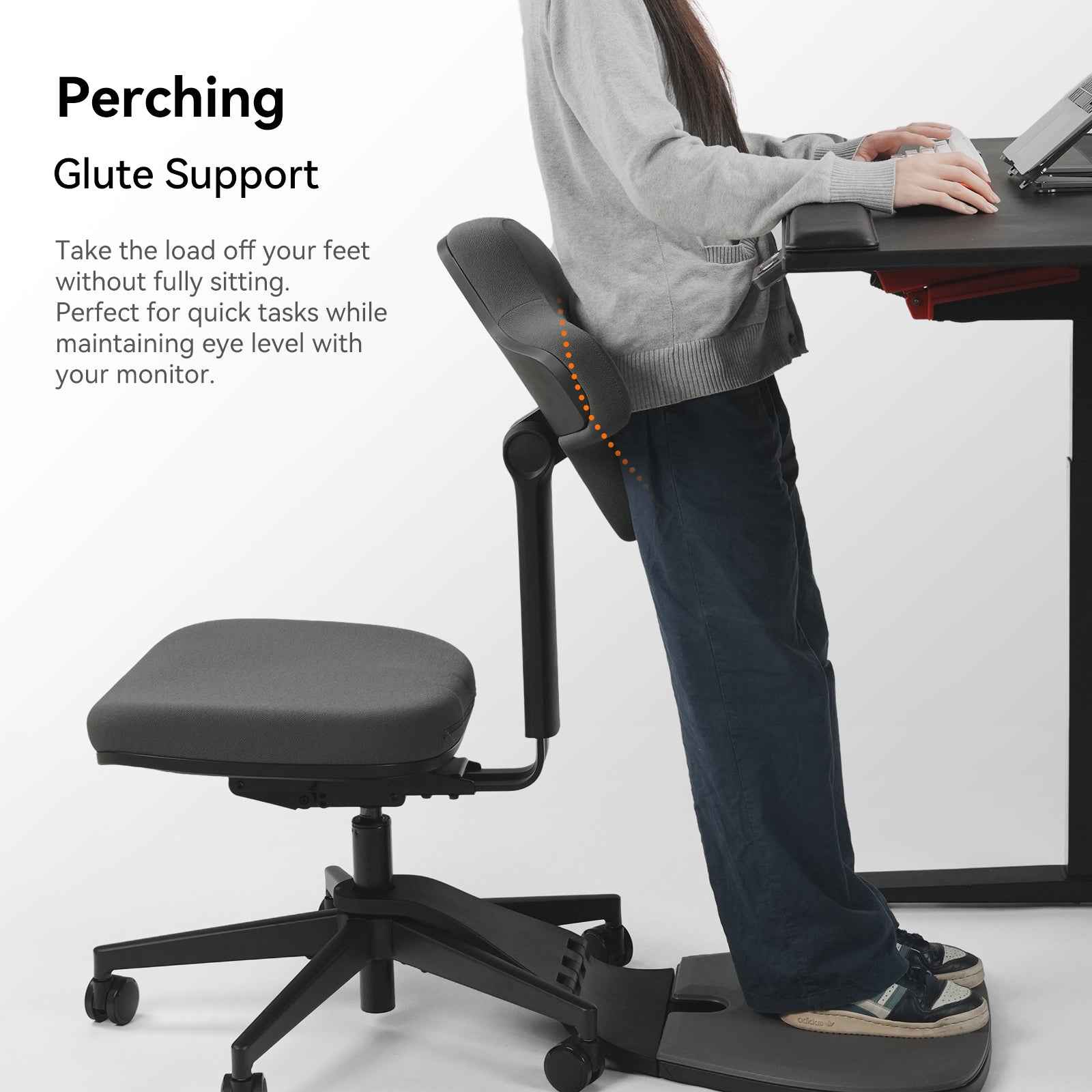 Newtral Standing-Mate Ergonomic Standing Desk Chair Shipping starts around March 8, 2026