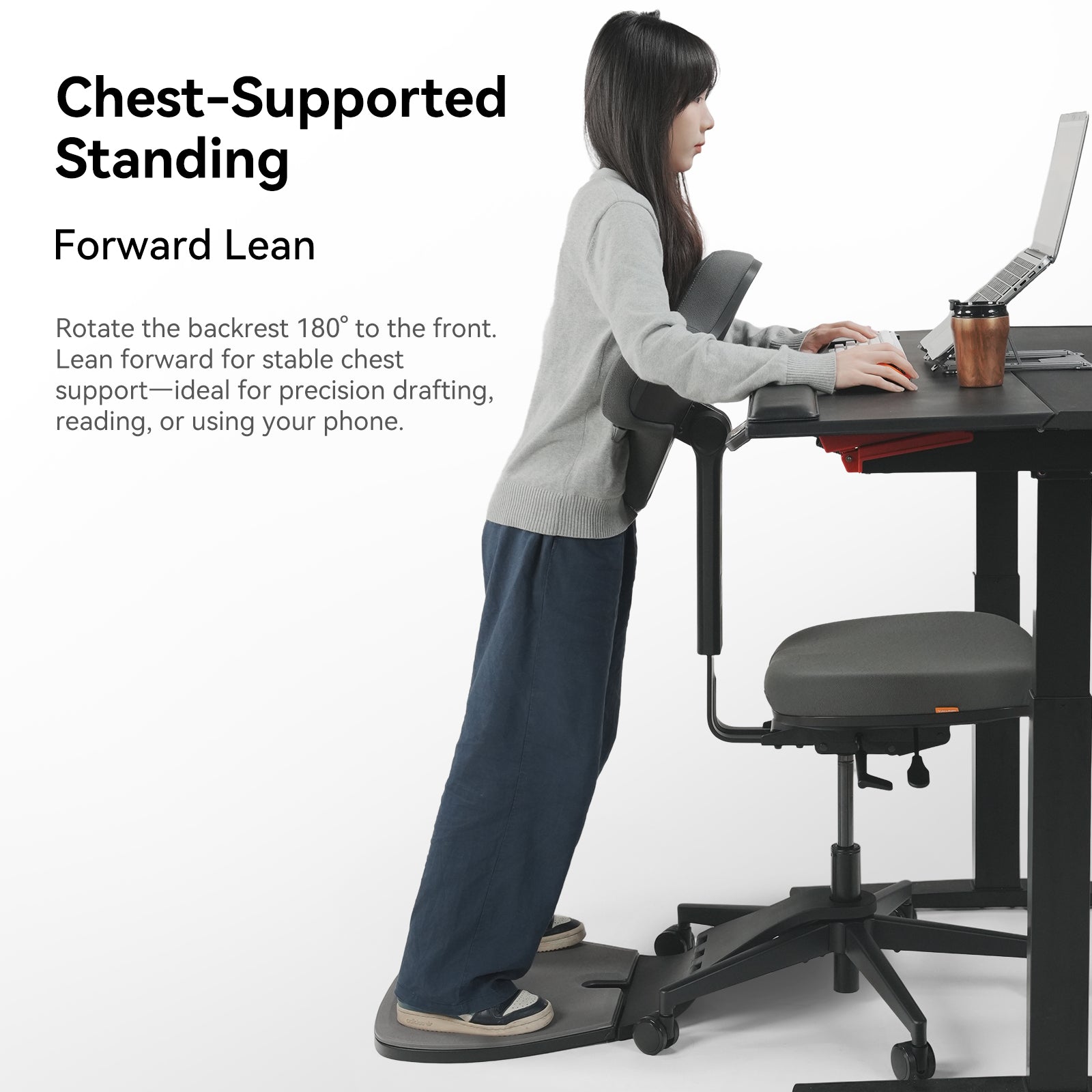 Newtral Standing-Mate Ergonomic Standing Desk Chair Shipping starts around March 8, 2026
