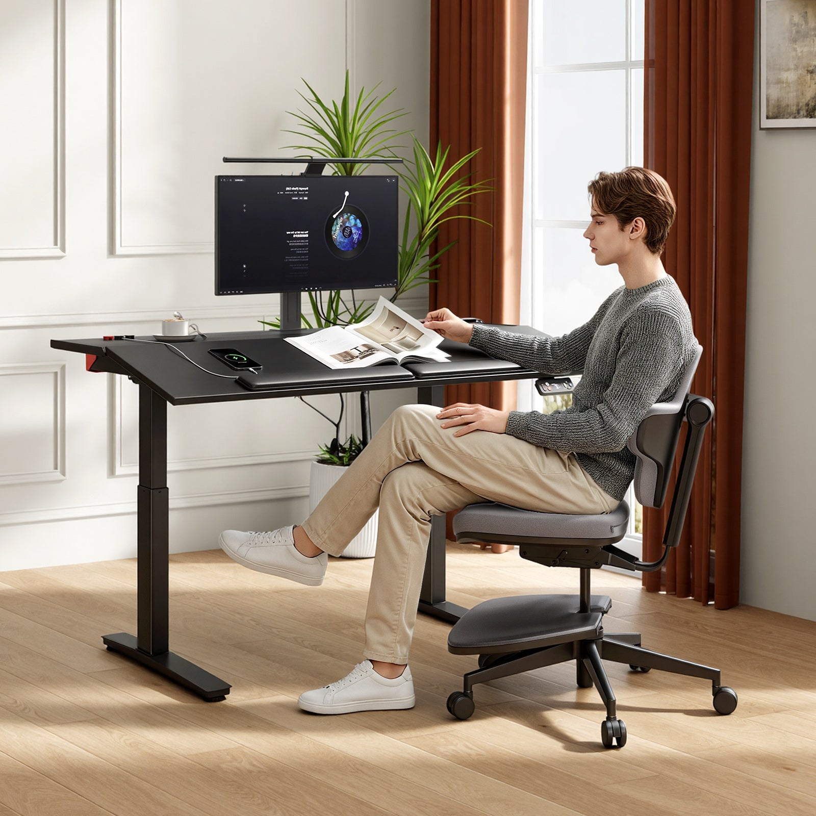 Newtral DE-A Smart Electric Tilt Standing Desk – Height Adjustable Ergonomic Sit-Stand Workstation Shipping starts around March 8, 2026
