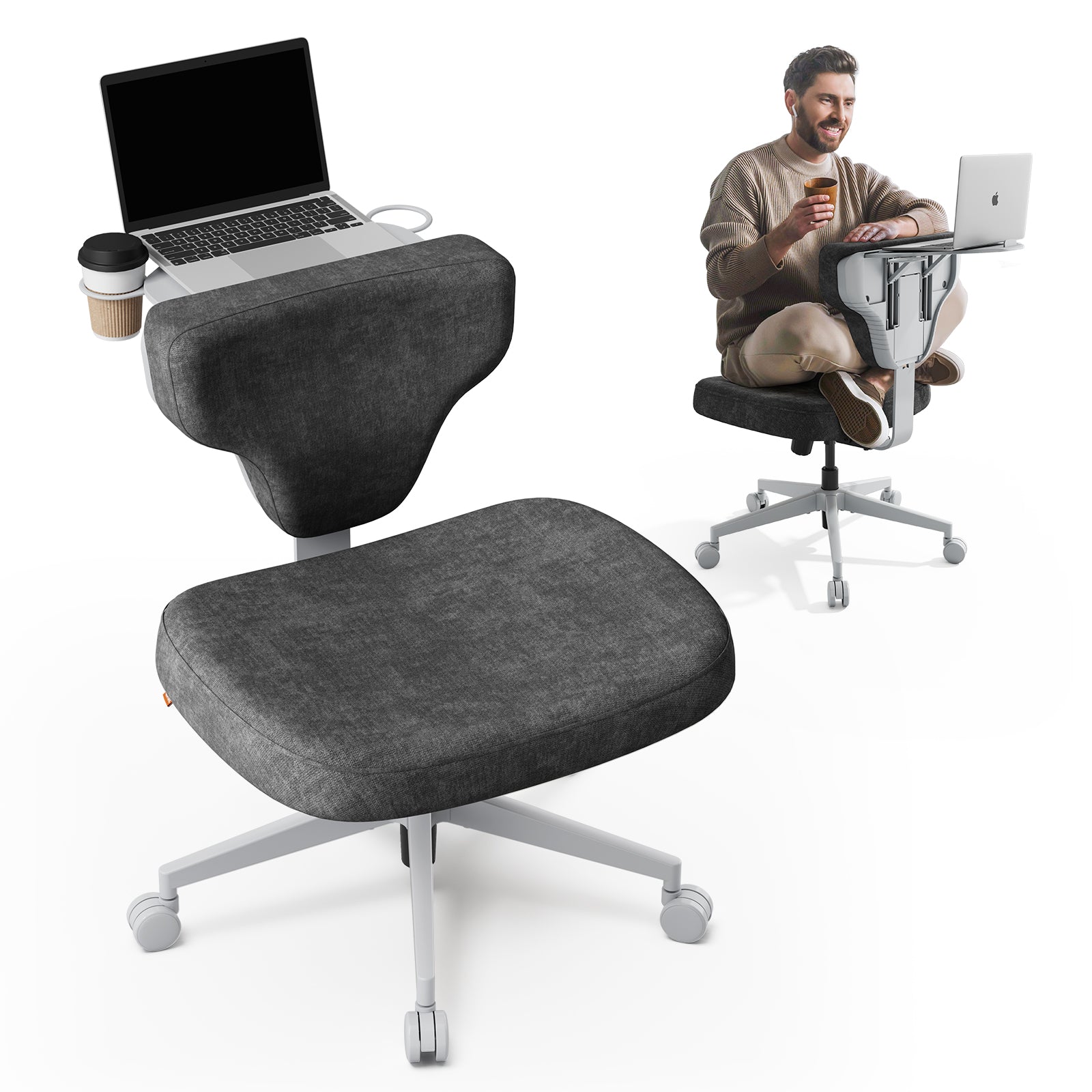 Newtral Freedom-X Pro Cross Legged Chair (Without Armrest) Dark Grey