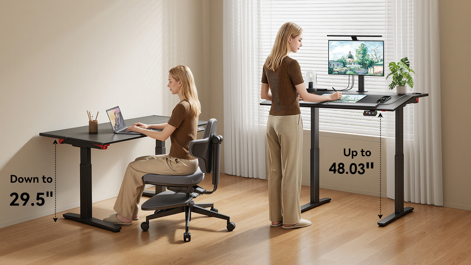 Newtral DE-A Smart Electric Tilt Standing Desk – Height Adjustable Ergonomic Sit-Stand Workstation Shipping starts around March 8, 2026