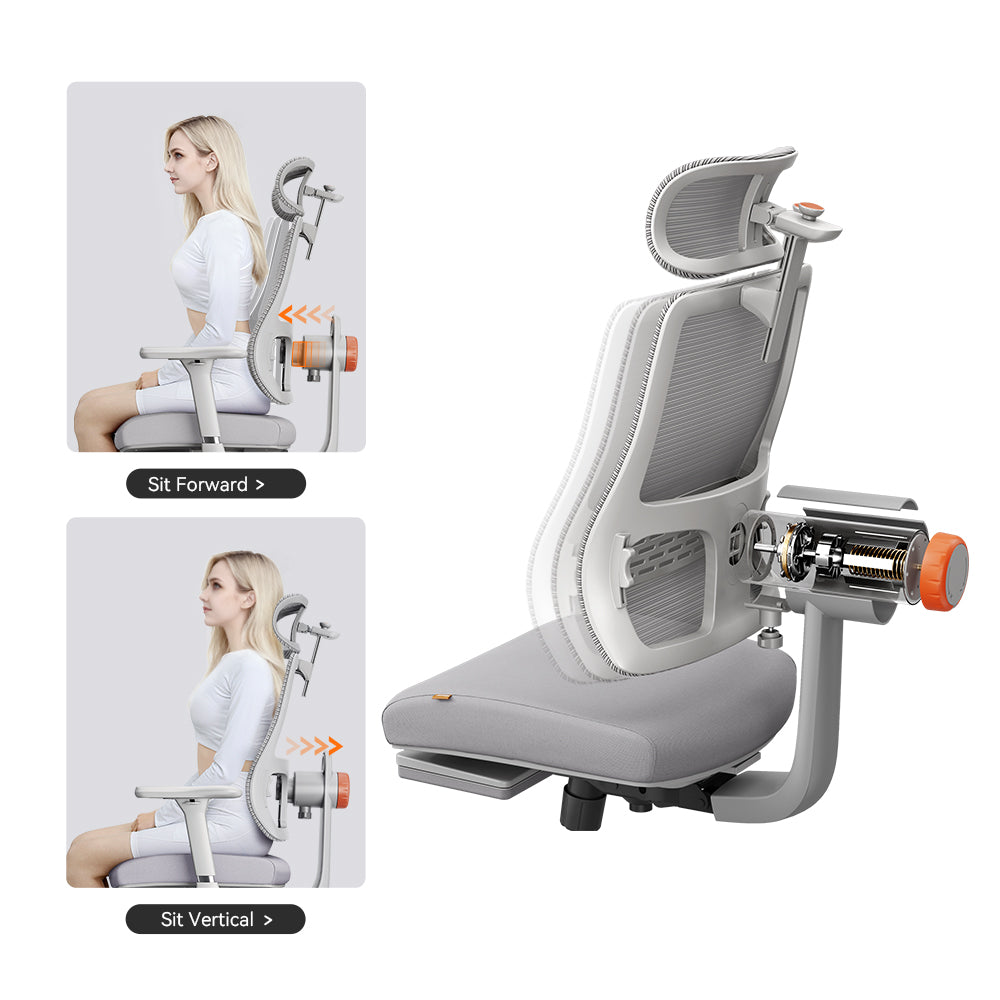 Newtral Magic H-GPRO Ergonomic Office Chair with Laptop Table-Grey