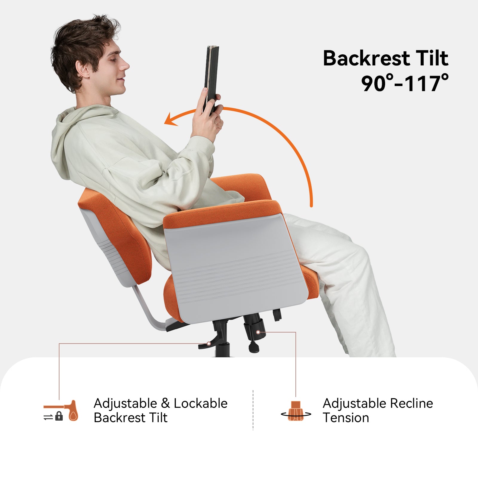 Newtral Freedom-X Multi-Posture Pro Chair with Armrest-Orange
