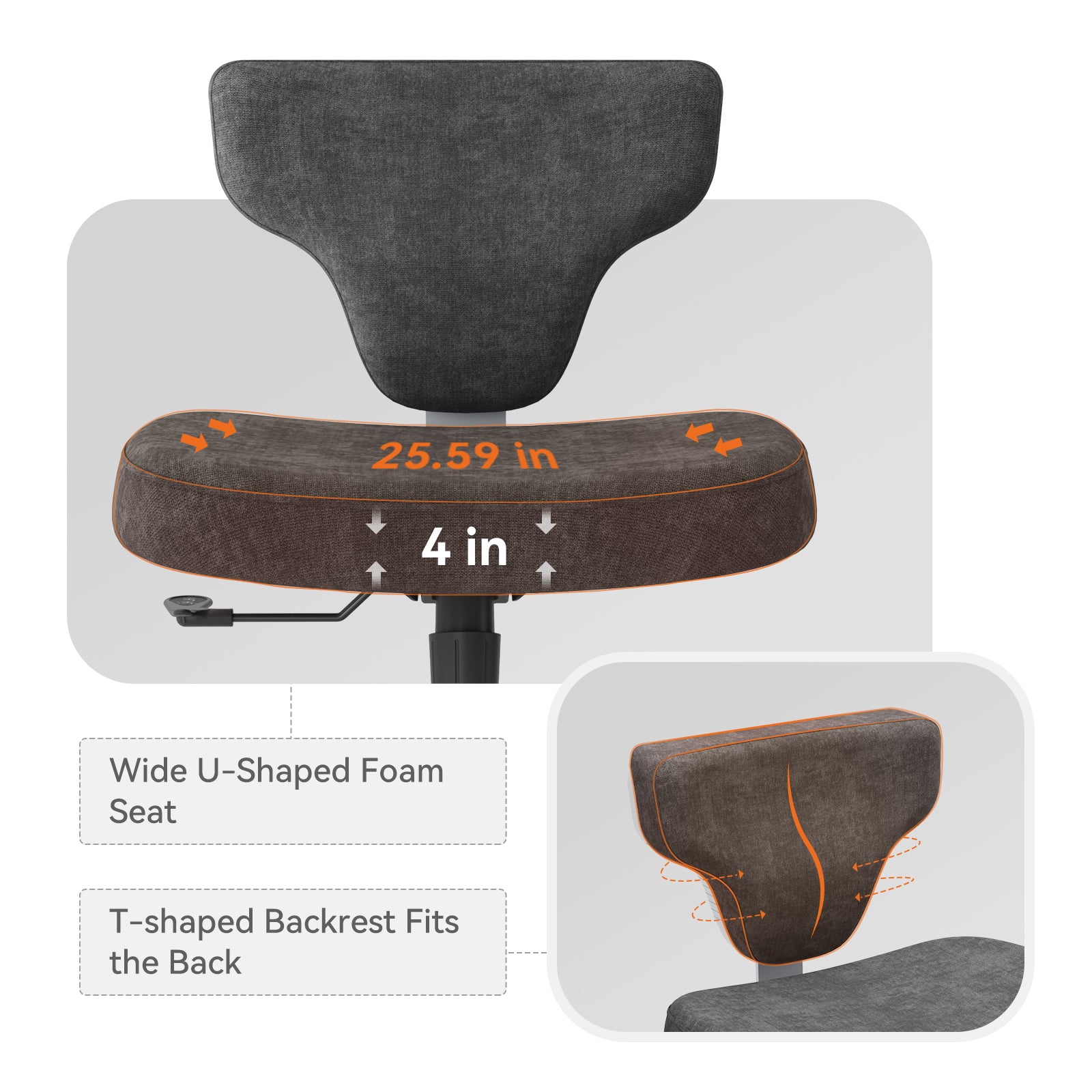 Newtral Freedom-X Pro Cross Legged Chair (Without Armrest) Dark Grey