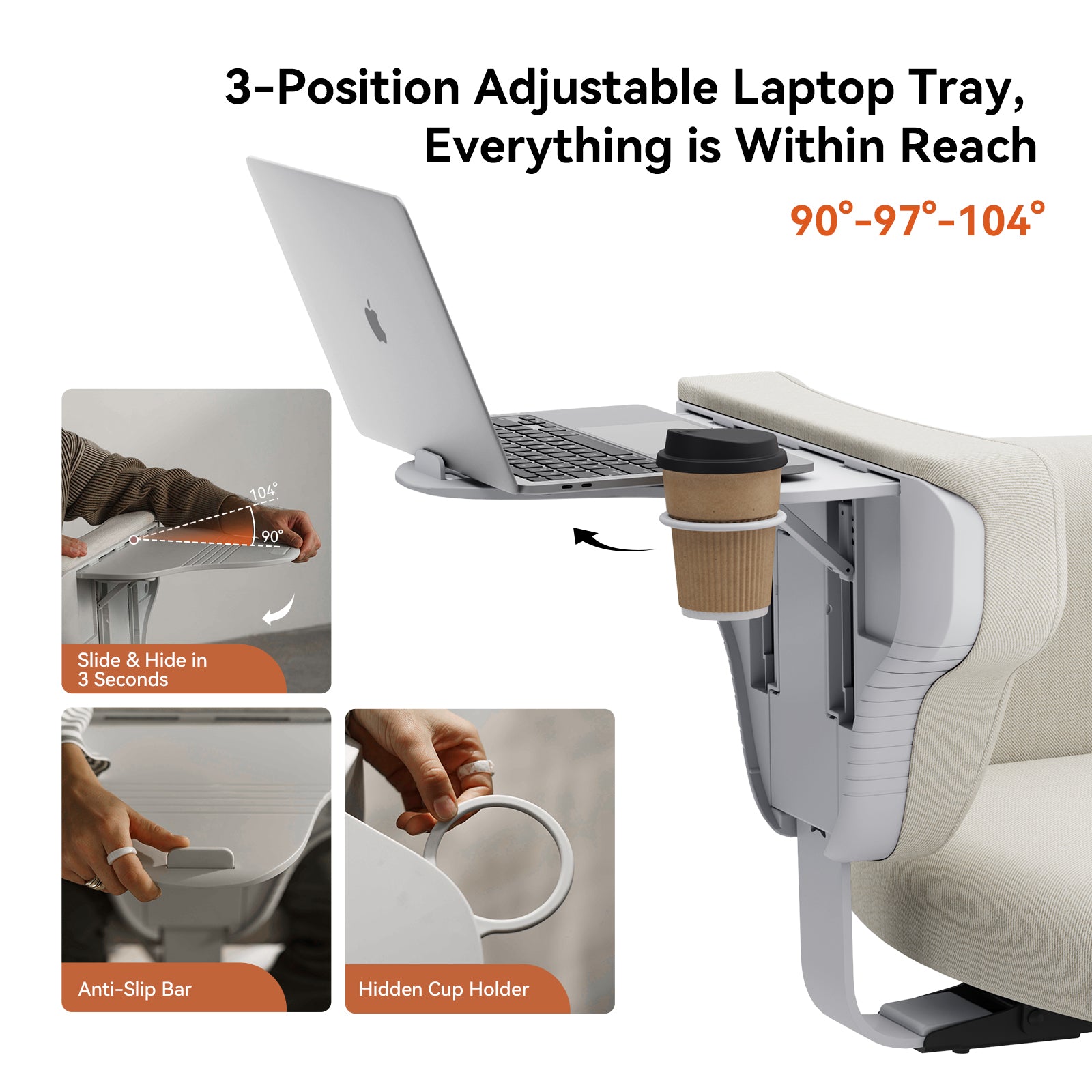 Newtral Freedom-X Multi-Posture Pro Chair with Armrest-Milk Apricot