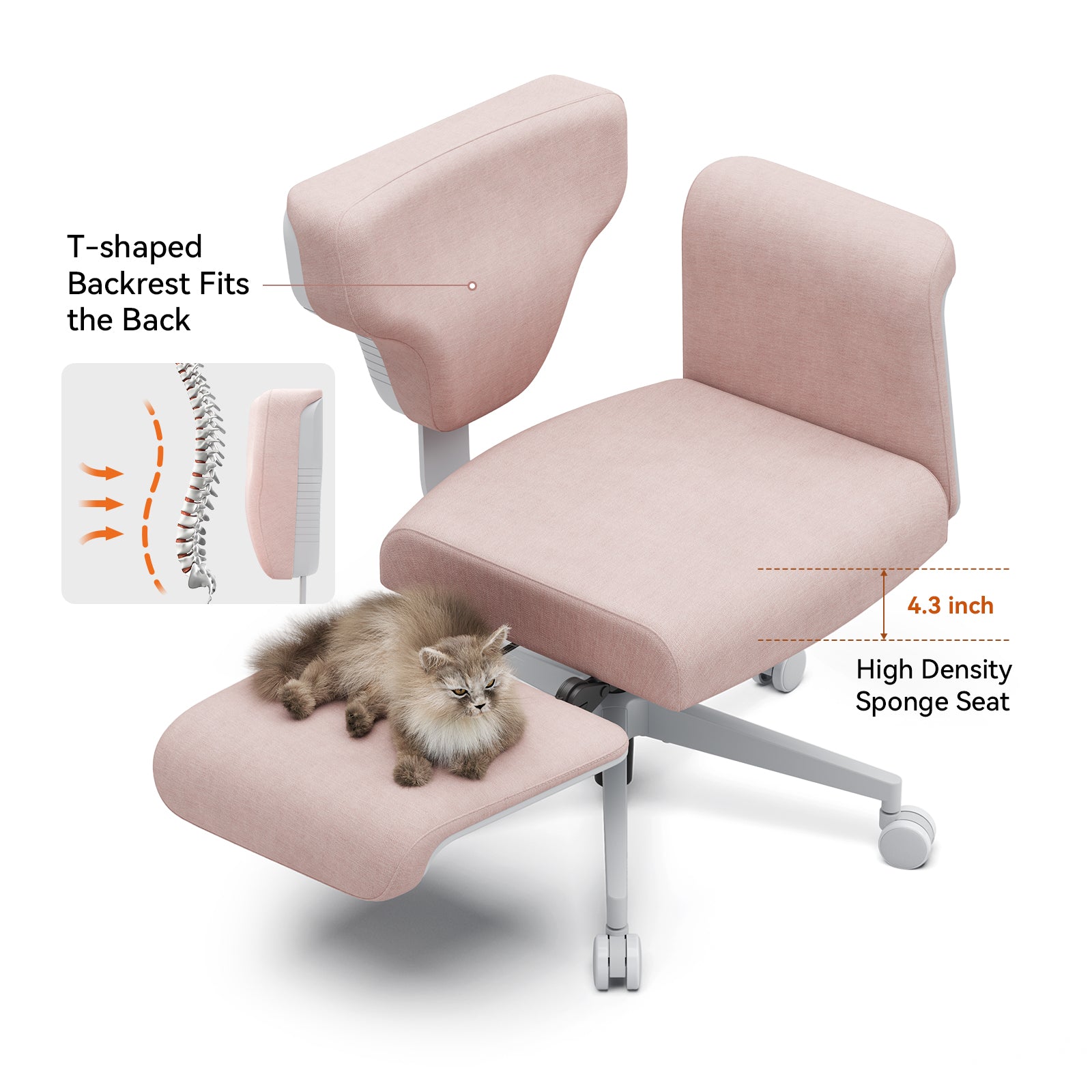 Newtral Freedom-X Multi-Posture Standard Chair with Armrest-Pink