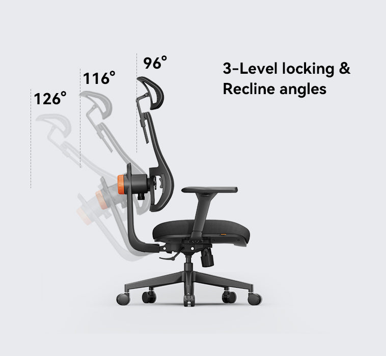 Ergonomic reclining office chair