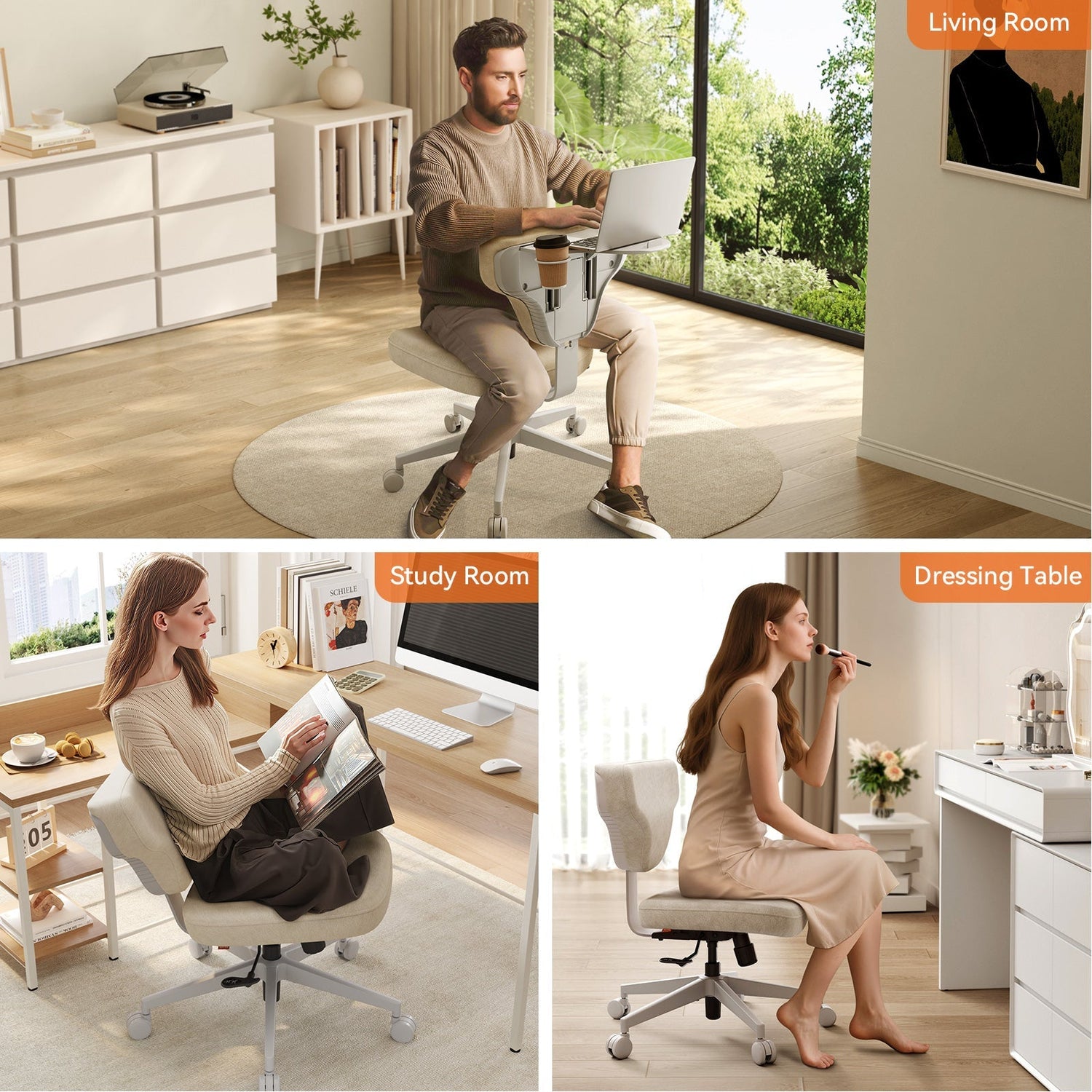 Computer Chair Without Armrests