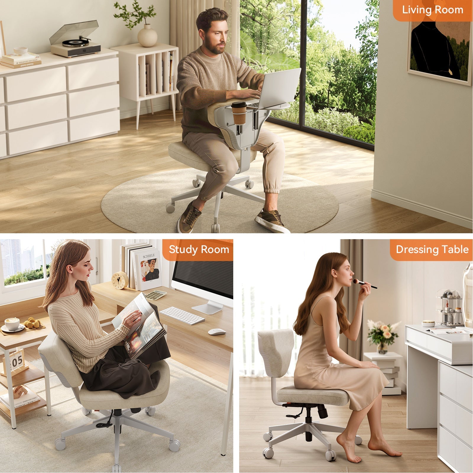 Computer Chair Without Armrests