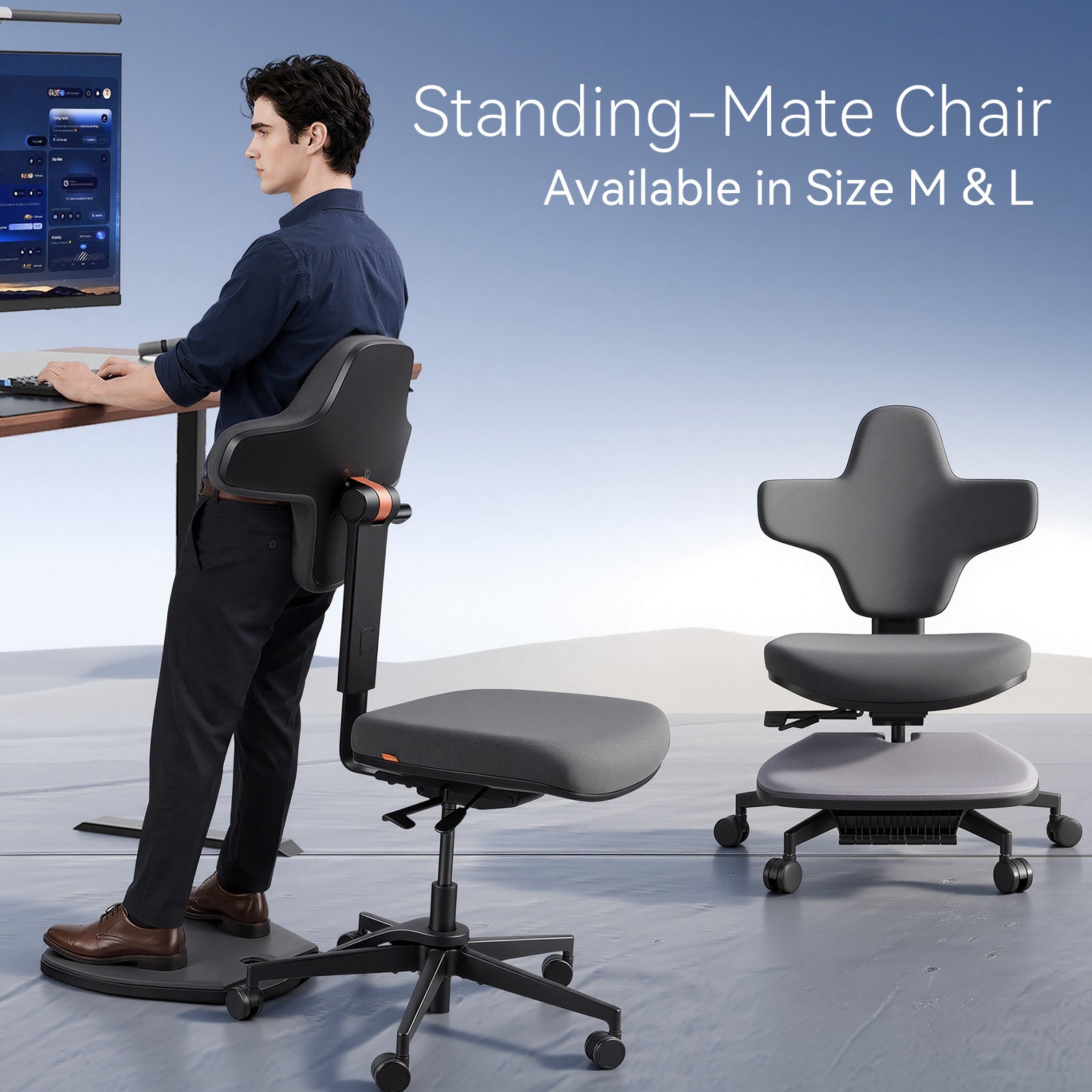 Standing-Mate — The First Ergonomic Standing Desk Chair