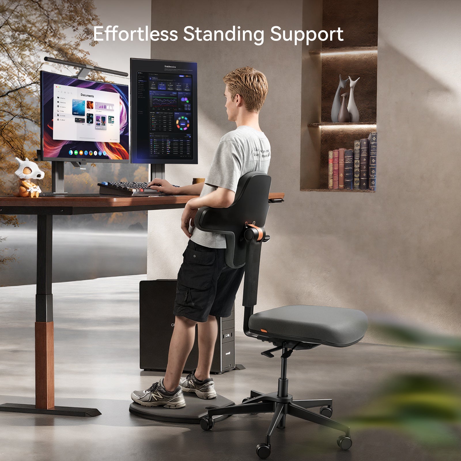 Standing-Mate — The First Ergonomic Standing Desk Chair