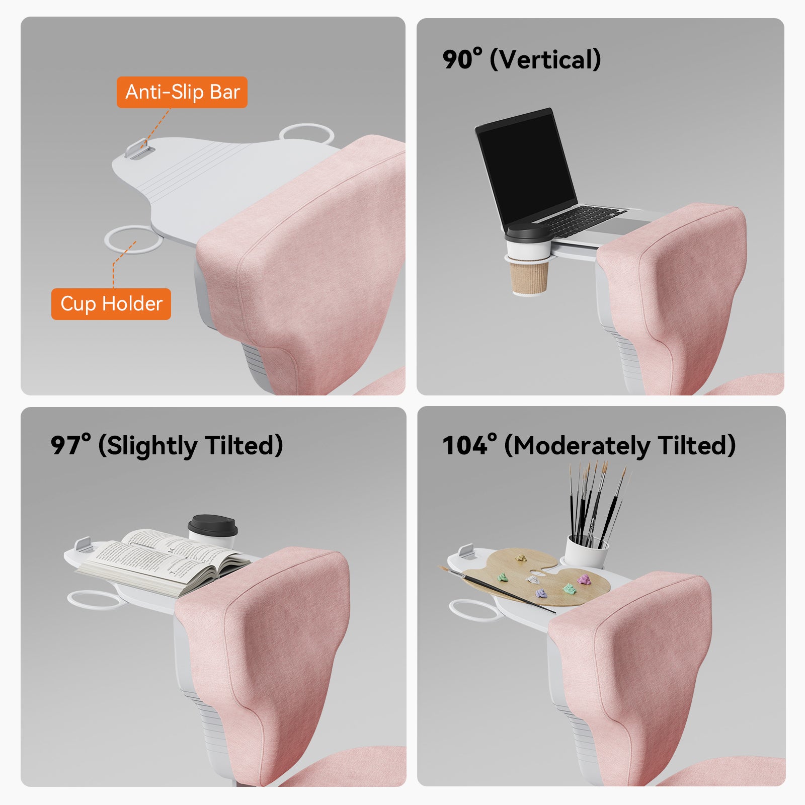 Newtral Freedom-X Multi-Posture Cross Legged Chair (Without Armrest)-Pink