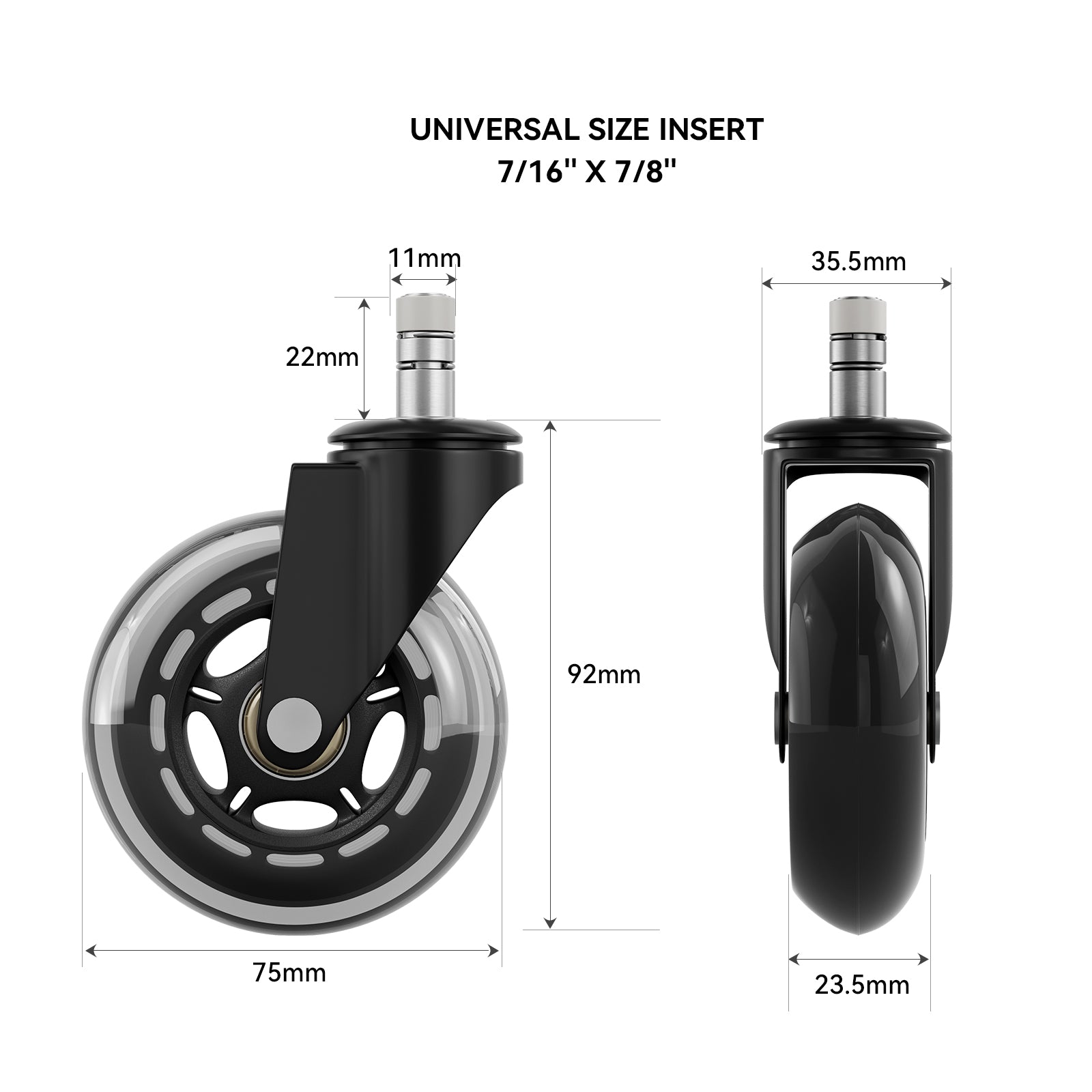 Newtral Office Chair Wheels (5pcs/set)
