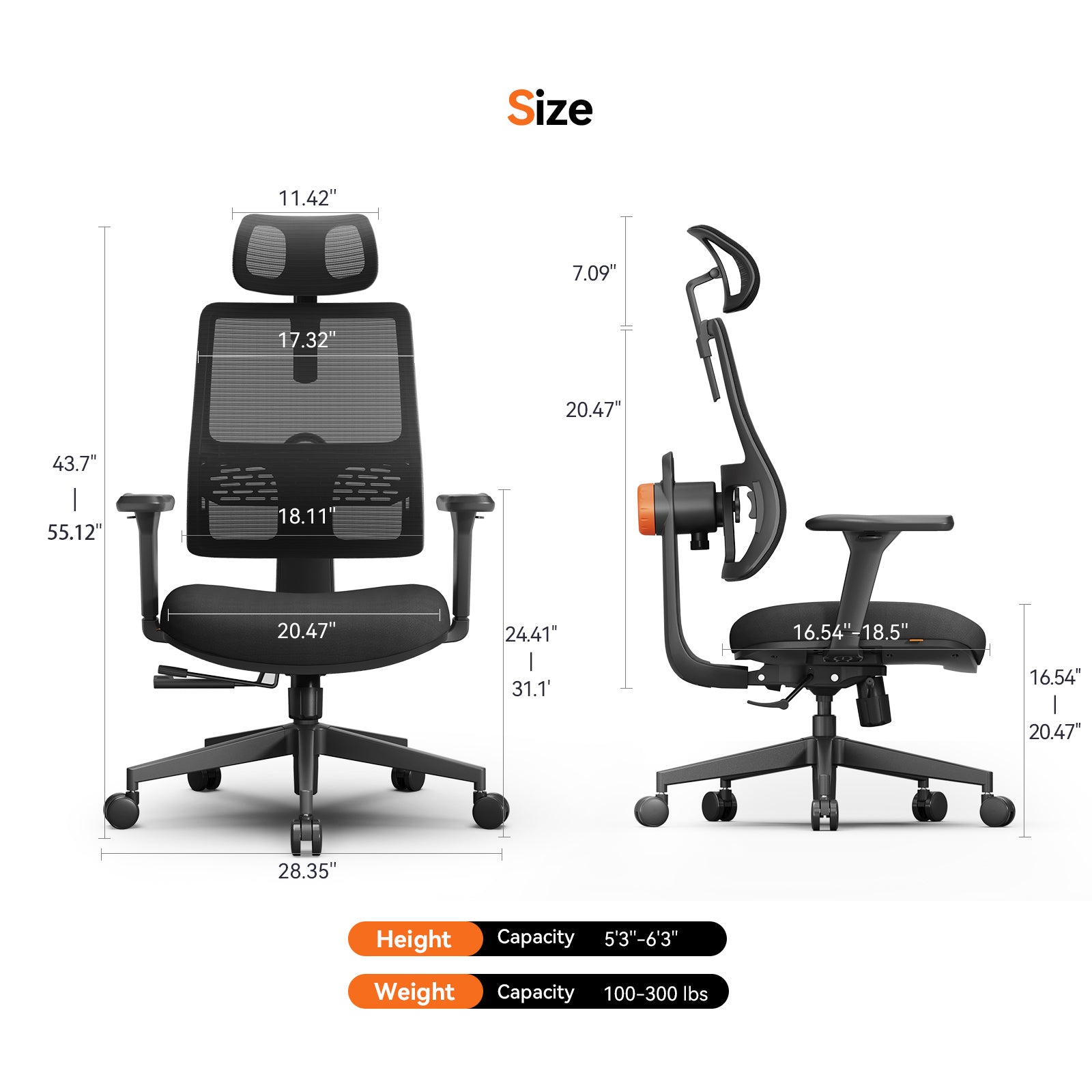 Newtral Magic H003 Ergonomic Office Chair with Neck and Back Support