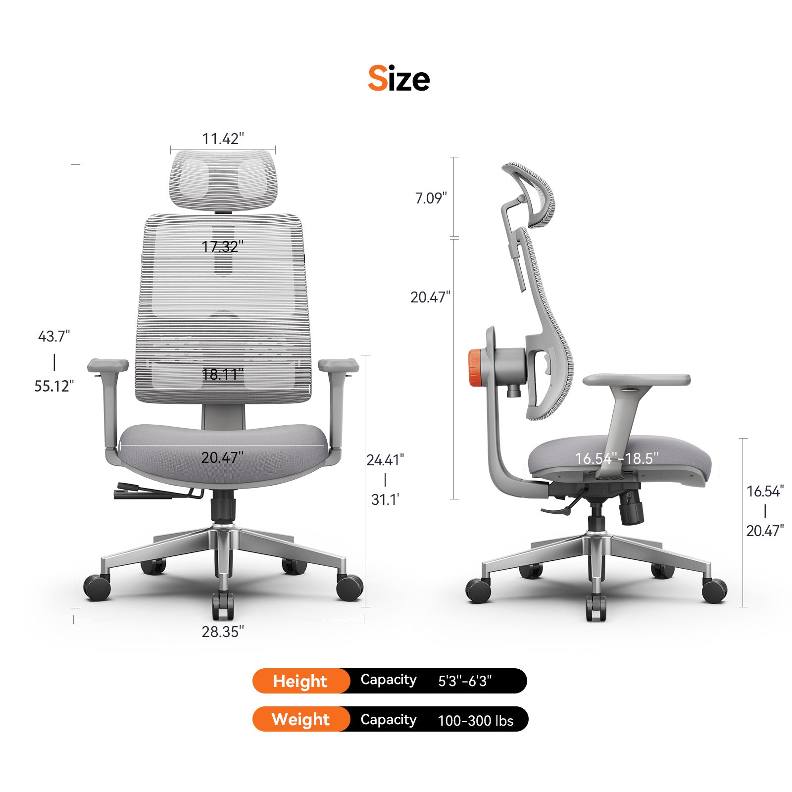 Newtral Magic H003 Ergonomic Office Chair with Neck and Back Support