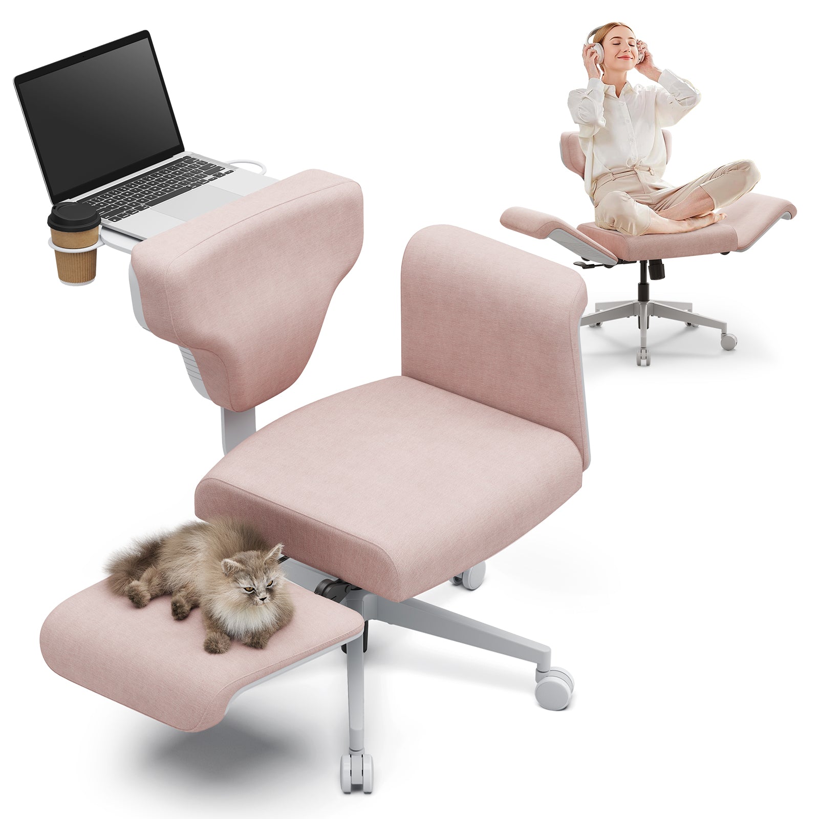 Newtral Freedom-X Multi-Posture Standard Chair with Armrest-Pink