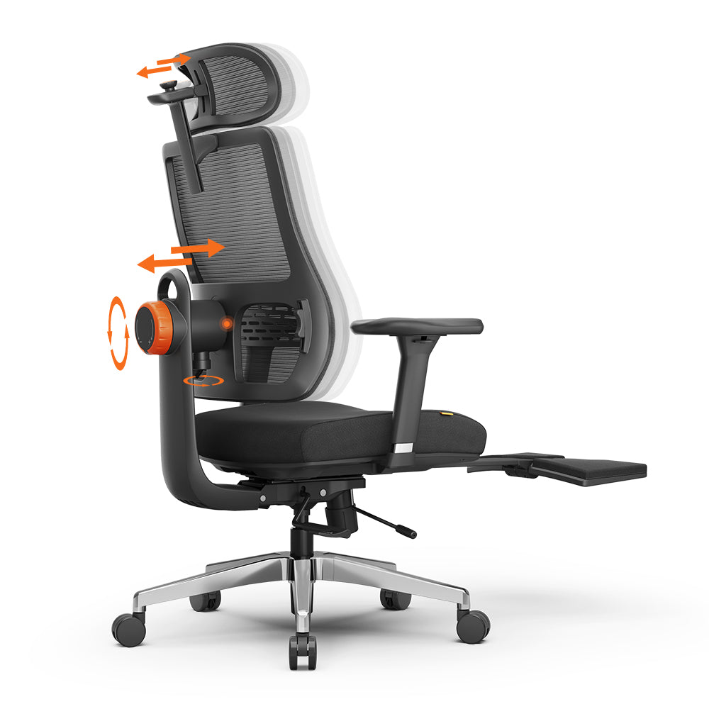 Newtral Magic H-BPRO Ergonomic Office Chair with Auto-following Lumbar Support-Black