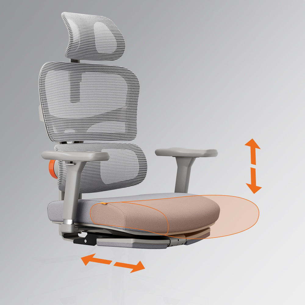 Newtral NT002 Ergonomic Office Chair with Laptop Table-Grey