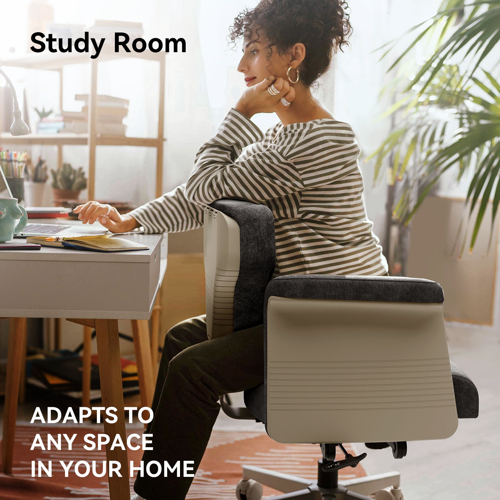 Newtral Freedom-X Multi-Posture Standard Chair with Armrest-Dark Grey