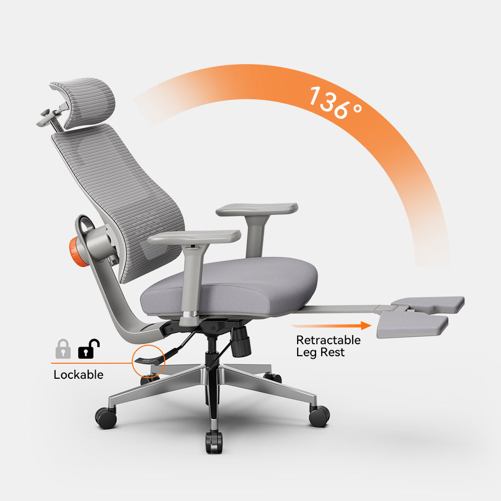 Newtral Magic H-GPRO Ergonomic Office Chair with Auto-following Lumbar Support-Grey