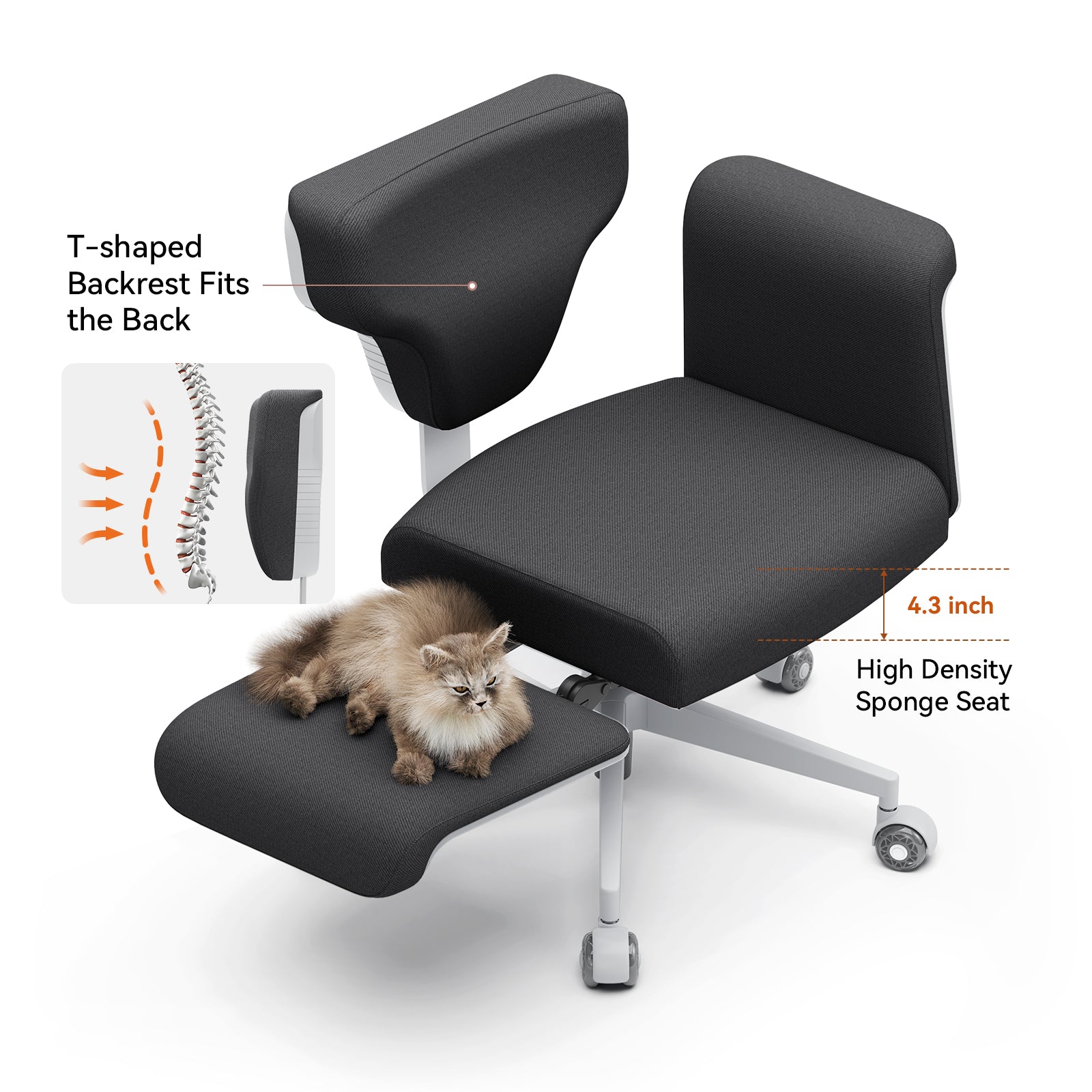 Newtral Freedom-X Multi-Posture Pro Chair with Armrest-Dark Grey