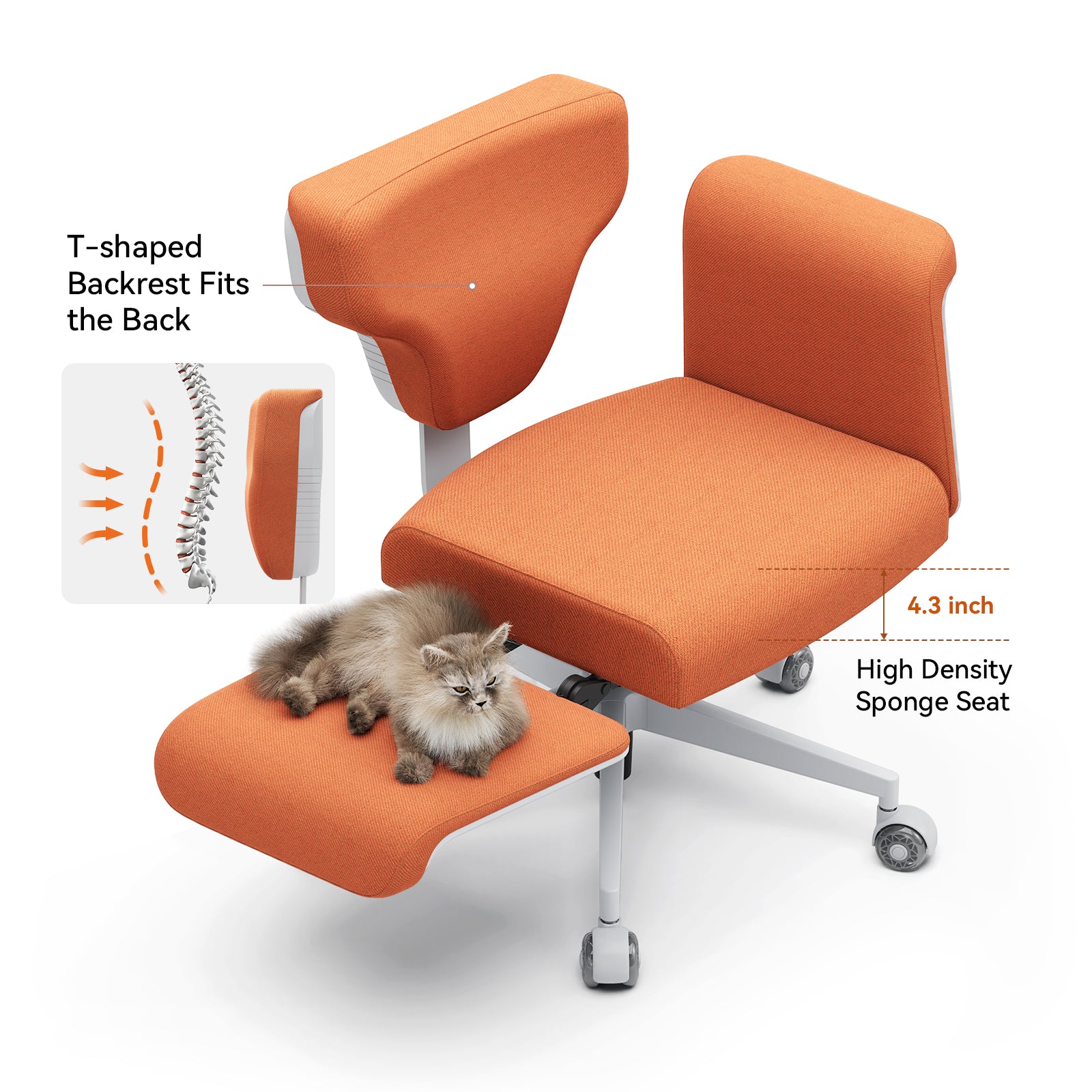 Newtral Freedom-X Multi-Posture Pro Chair with Armrest-Orange