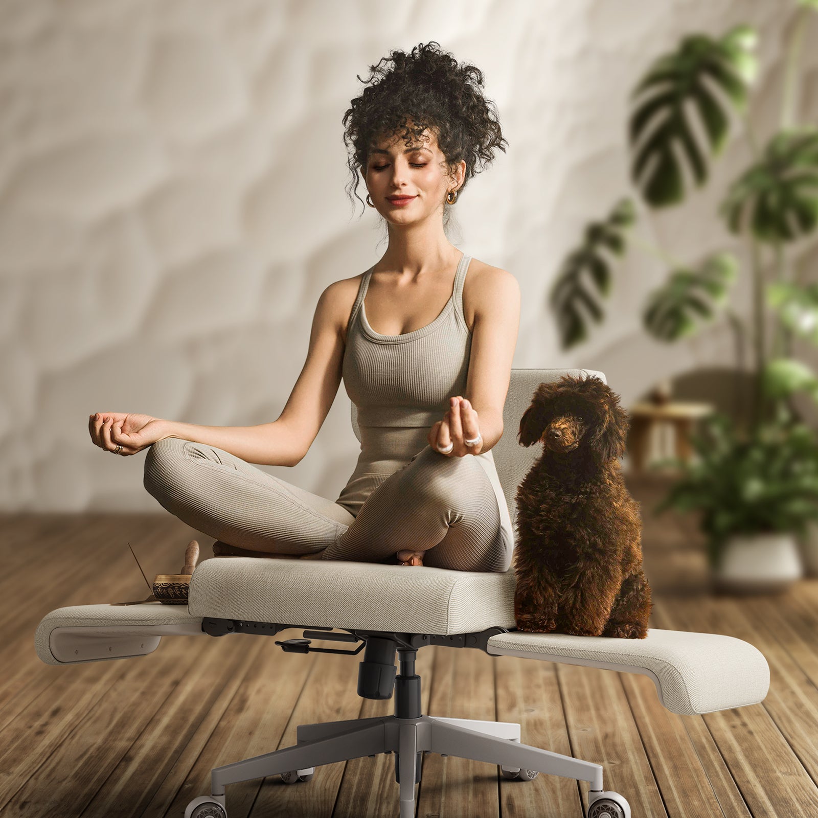 Newtral Freedom-X Multi-Posture Pro Chair with Armrest-Milk Apricot