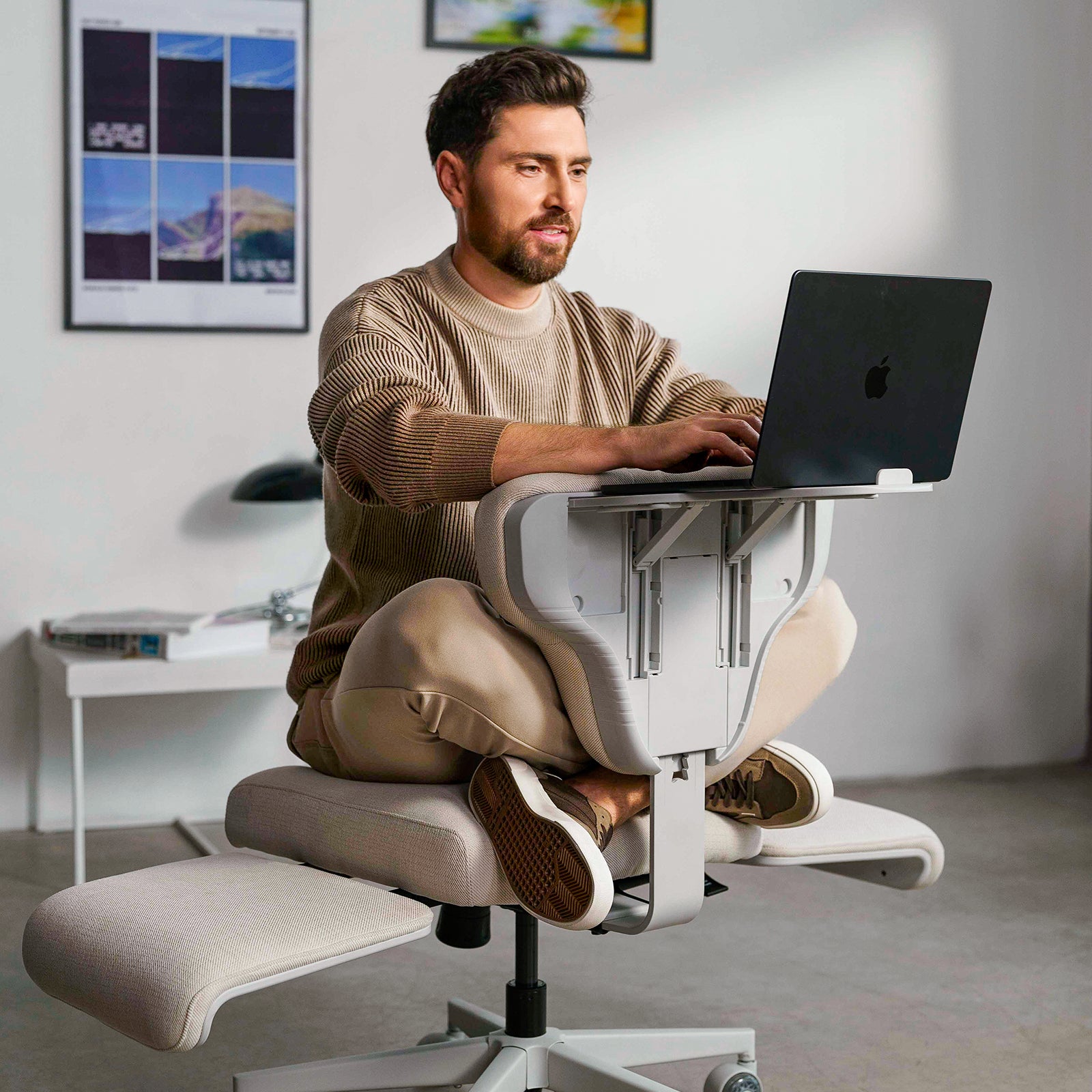 Newtral Freedom-X Multi-Posture Pro Chair with Armrest-Milk Apricot