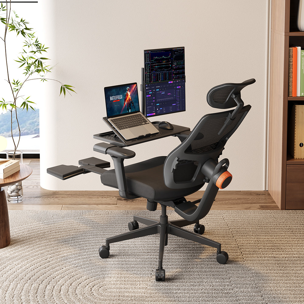 Newtral Magic H-BP Ergonomic Office Chair with Laptop Table-Black