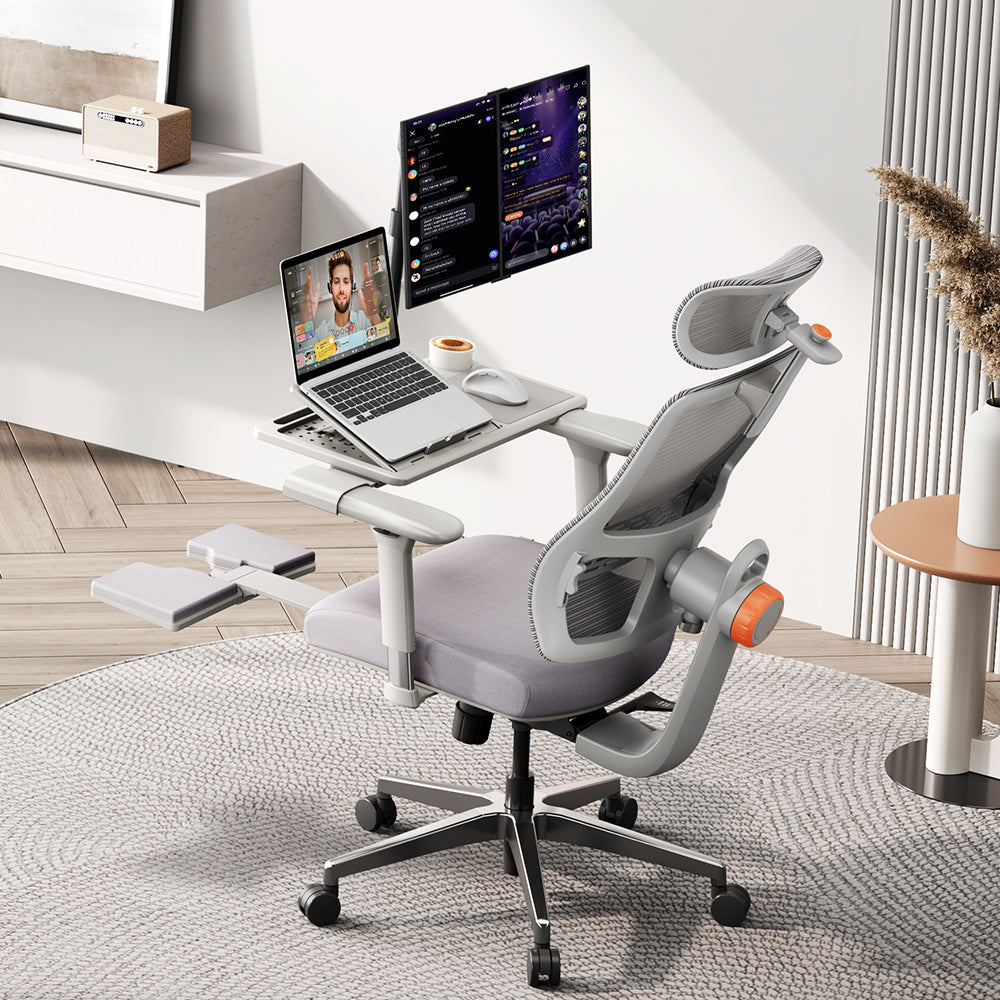 Newtral Magic H-GPRO Ergonomic Office Chair with Laptop Table-Grey