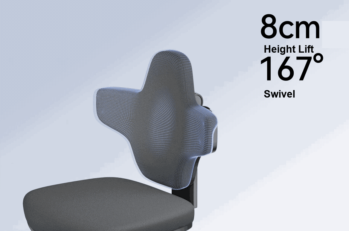 8cm Height Lift and 167 Degree Swivel