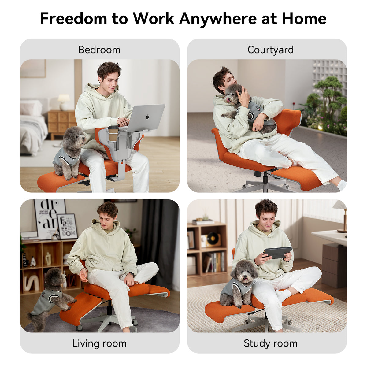 Freedom-X Pro Ergonomic Cross-Legged Chair with Armrest