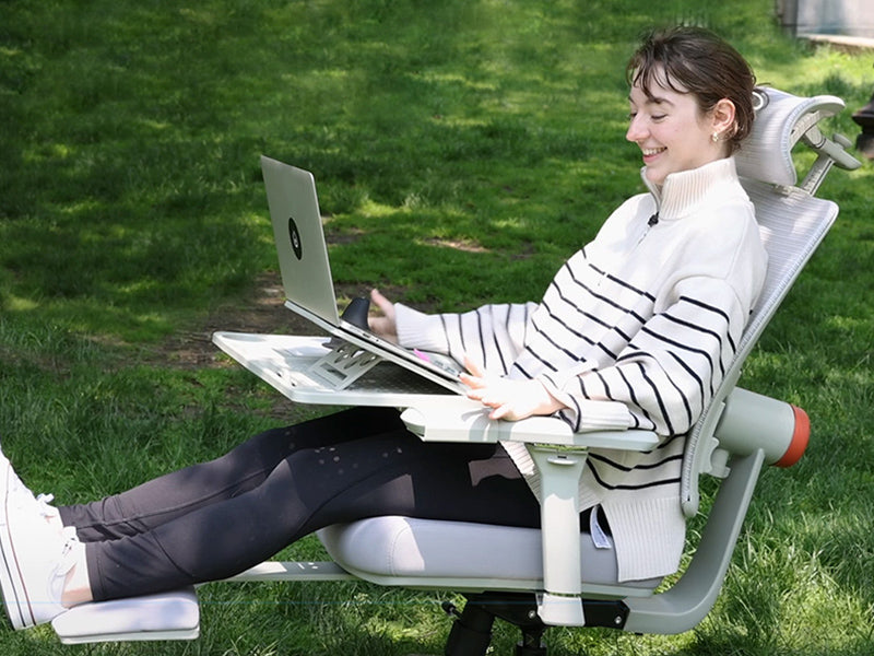 Using office integrated chairs outdoors